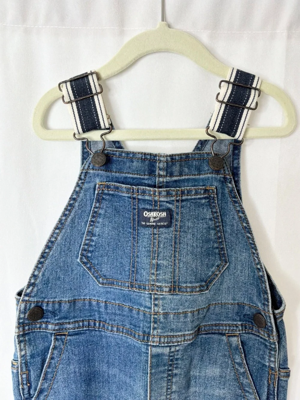 OshKosh Boys Blue Jean Overalls - Size 3T